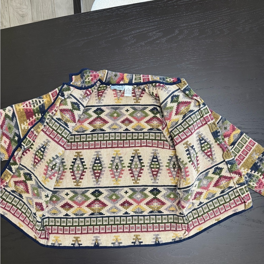 Vintage Jane Ashley Southwestern Aztec Tapestry Jacket - Picture 10 of 15